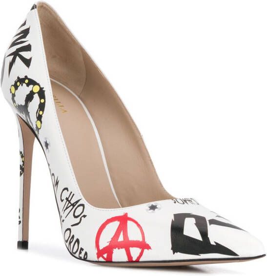 Le Silla printed pointed-toe pumps White