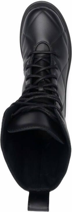 Le Silla quilted lace-up boots Black