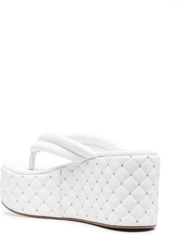 Le Silla quilted platform sandals White