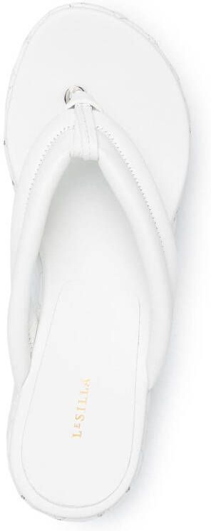 Le Silla quilted platform sandals White
