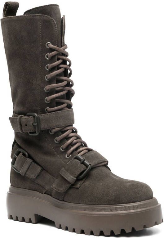 Le Silla Ranger suede lace-up boots Green