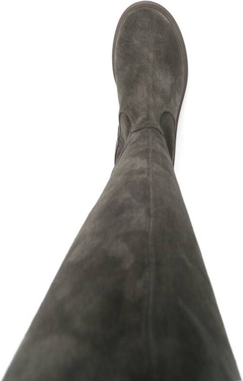 Le Silla Ranger suede-leather thigh-high boots Grey