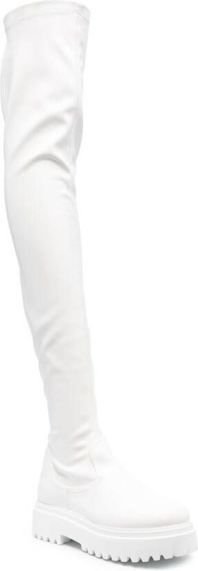 Le Silla Ranger thigh-high boot White