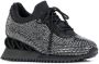 Le Silla Reiko Wave crystal-embellished sneakers Black - Thumbnail 2