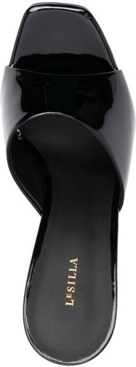 Le Silla Resort 140mm patent leather mules Black