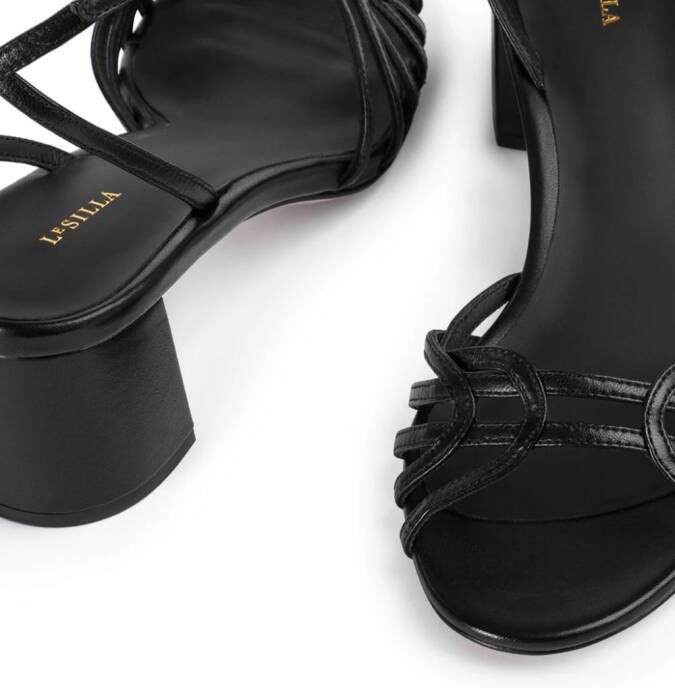Le Silla Resort glittered sandals Black