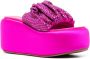 Le Silla rhinestone-embellished 100mm platform mules Pink - Thumbnail 2