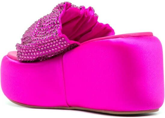 Le Silla rhinestone-embellished 100mm platform mules Pink
