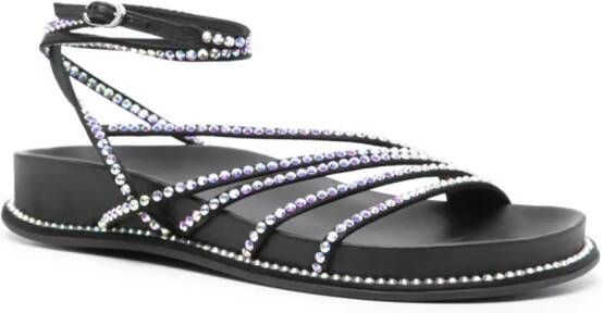 Le Silla rhinestone-embellished sandals Black