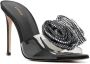 Le Silla Rose 100mm crystal-embellished mules Black - Thumbnail 2