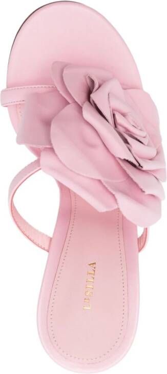 Le Silla Rose 105mm leather sandals Pink