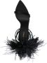 Le Silla Rose 110mm feather-detailing sandals Black - Thumbnail 4