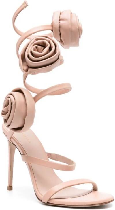 Le Silla Rose 110mm spiral-design sandals Neutrals