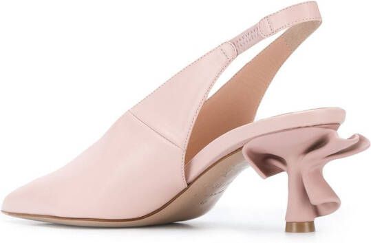 Le Silla rouched heel slingback pumps Pink