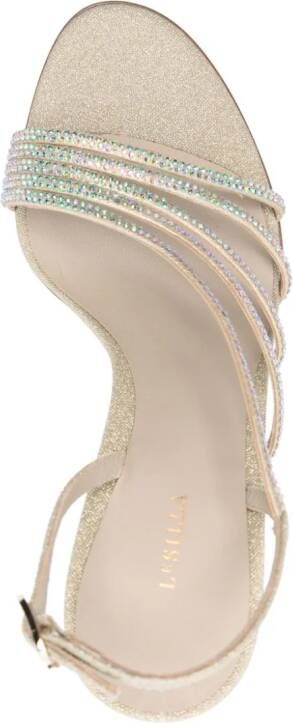 Le Silla Scarlet 105mm glitter sandals Gold