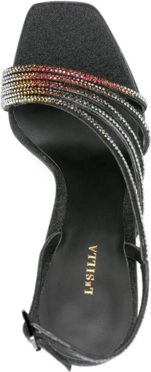 Le Silla Scarlet 140mm rhinestone-embellished sandals Black