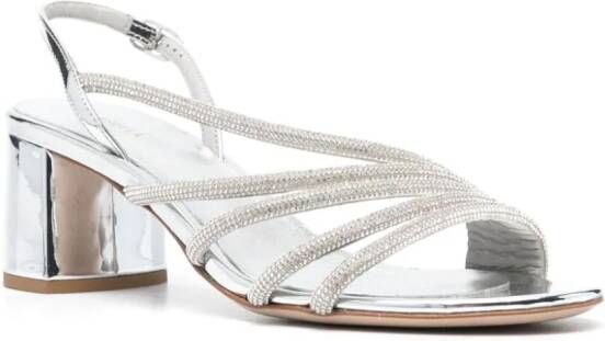 Le Silla Scarlet 60mm leather sandals Silver
