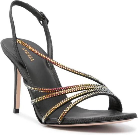 Le Silla Scarlet 95mm rhinestone-embellished sandals Black
