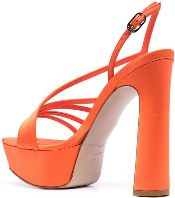 Le Silla Scarlet platform strappy sandals Orange