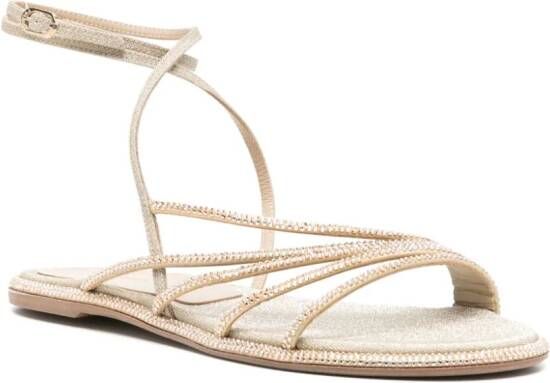 Le Silla Scarlet strappy flat sandals Gold