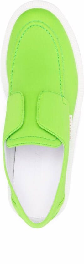 Le Silla slip-on leather loafers Green