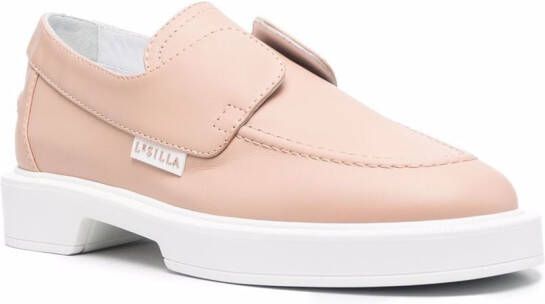 Le Silla two-tone leather loafers Neutrals