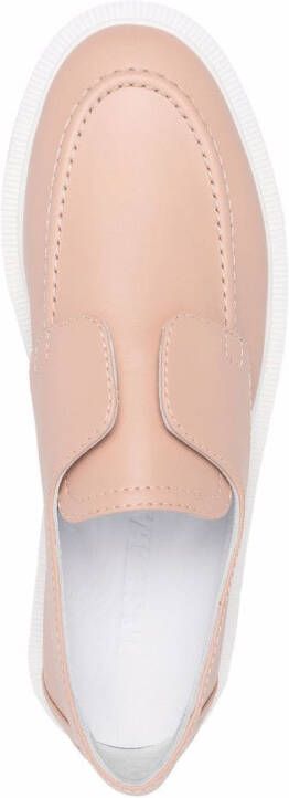 Le Silla two-tone leather loafers Neutrals