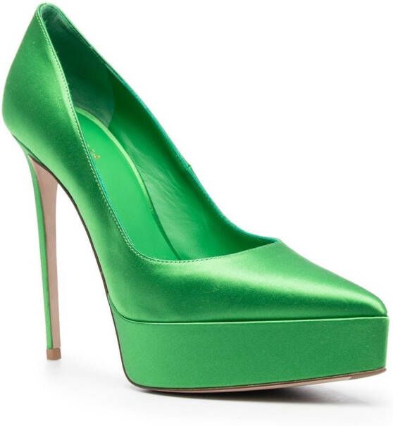 Le Silla Uma 135mm platform pumps Green