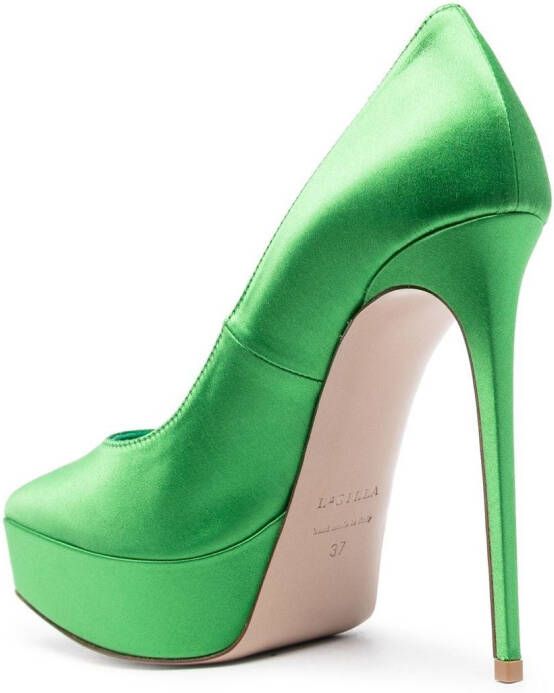 Le Silla Uma 135mm platform pumps Green