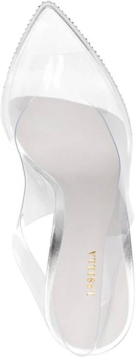 Le Silla Uma 140mm crystal-embellished sandals Silver