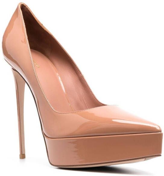 Le Silla Uma 140mm platform pumps Neutrals