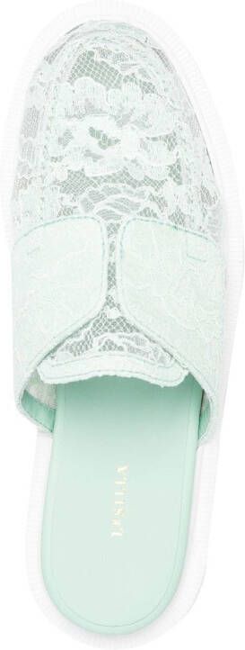 Le Silla Yacht lace mules Green