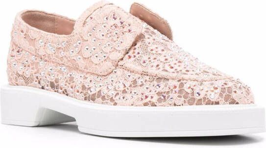 Le Silla Yacht leather moccasins Pink