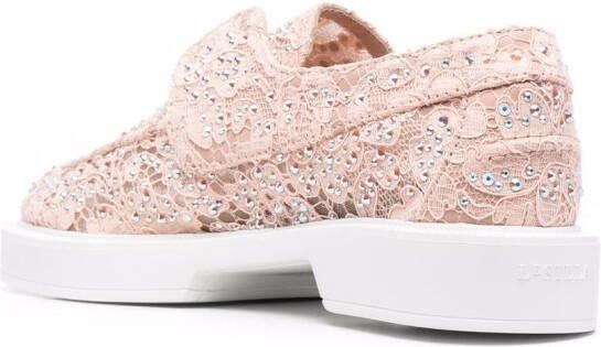 Le Silla Yacht leather moccasins Pink