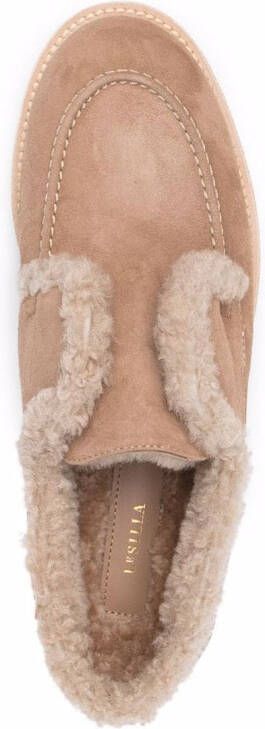 Le Silla Yacht suede loafers Neutrals