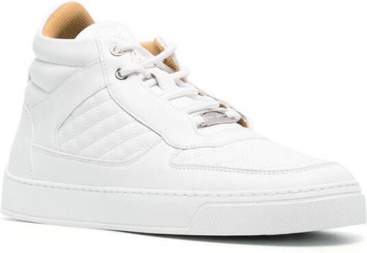 Leandro Lopes quilted high-top sneakers White