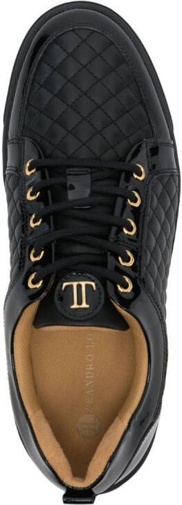 Leandro Lopes quilted low-top sneakers Black
