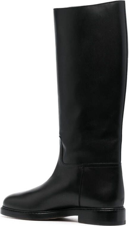LEGRES slip-on calf-leather boots Black