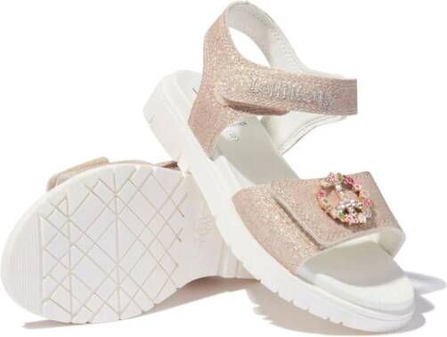 Lelli Kelly charm-embellished glitter sandals Pink