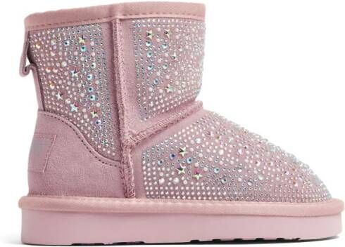 Lelli Kelly crystal-embellished suede ankle boots Pink