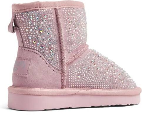 Lelli Kelly crystal-embellished suede ankle boots Pink