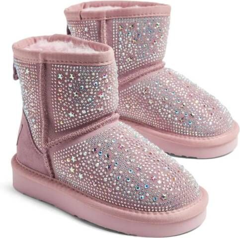 Lelli Kelly crystal-embellished suede ankle boots Pink