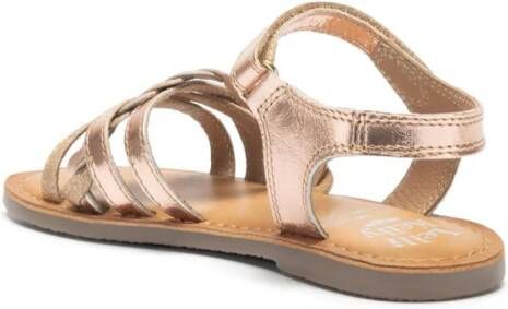 Lelli Kelly flat leather sandals Gold