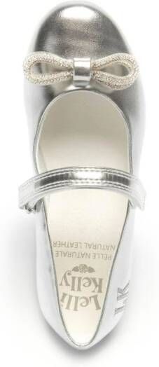 Lelli Kelly Serena bow-detail ballerina shoes Silver