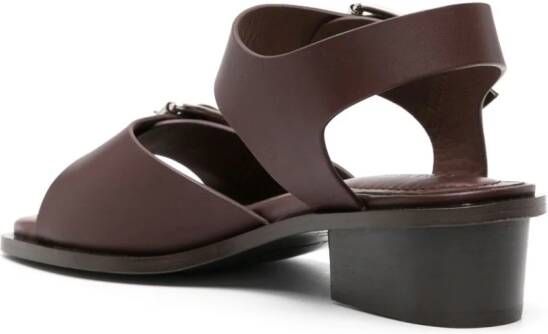 LEMAIRE 35mm buckled leather sandals Brown