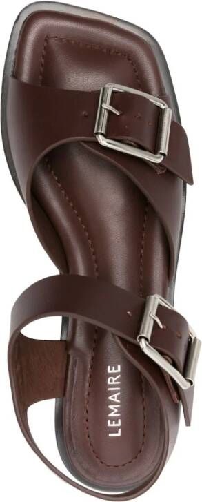 LEMAIRE 35mm buckled leather sandals Brown