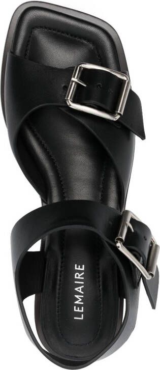 LEMAIRE 35mm double-buckle sandals Black