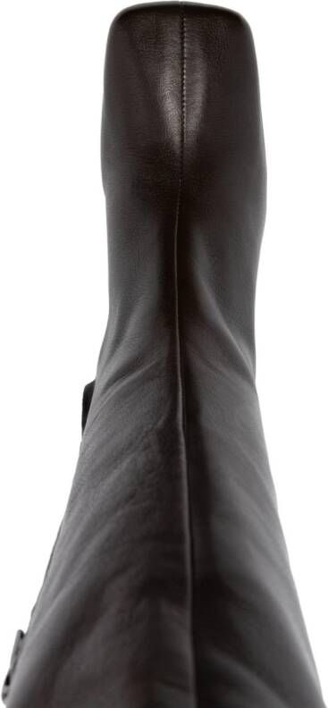 LEMAIRE 60mm leather thigh-high boots Brown