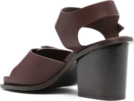 LEMAIRE 90mm leather sandals Brown