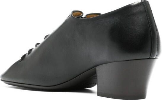 LEMAIRE heeled leather derby shoes Black